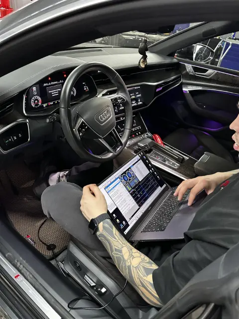 Профильная диагностика Audi перед ремонтом цепного привода ГРМ