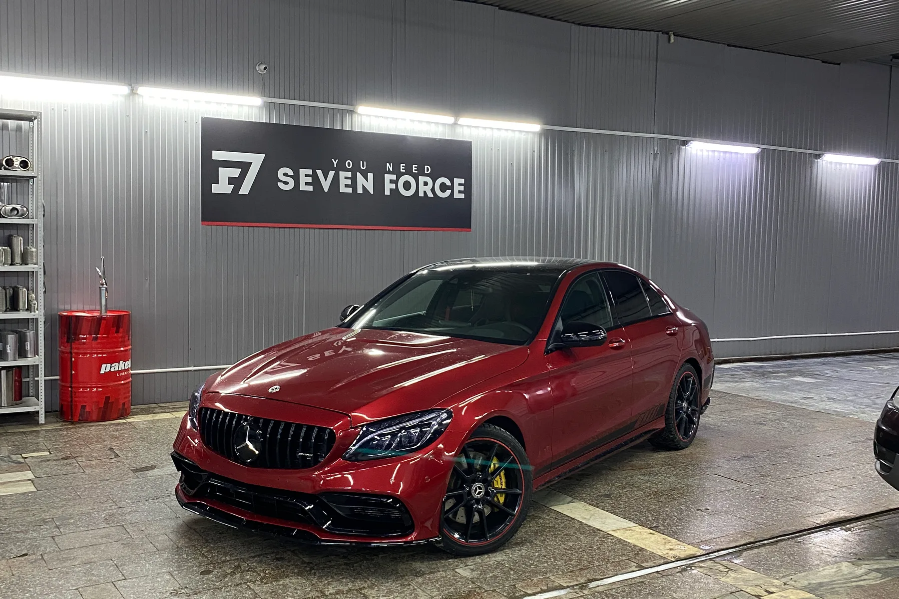 Mercedes-Benz W205 после замены масла в RaceBox