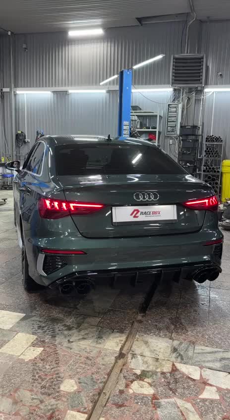 Audi A3 8Y: доработка выхлопа и чёрные насадки