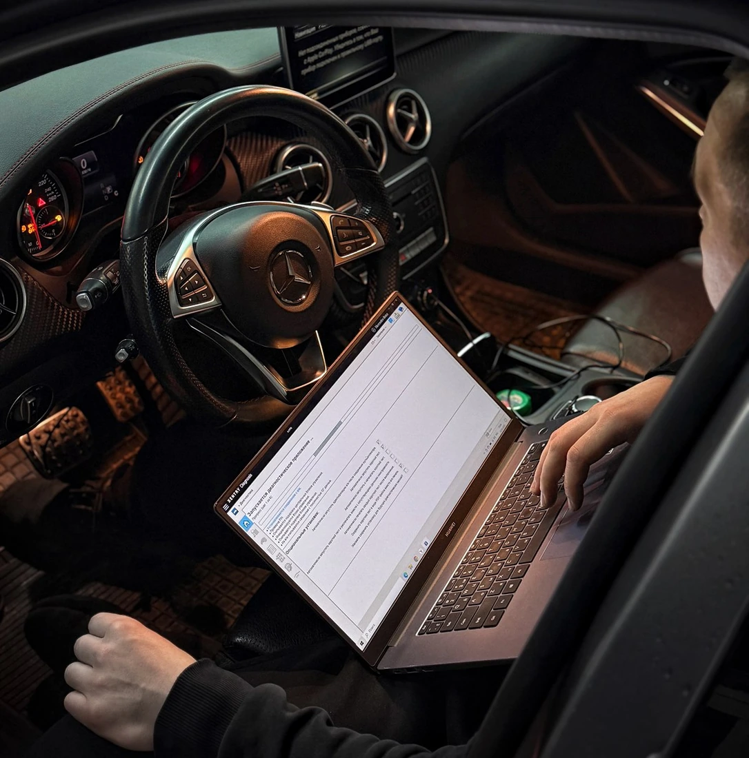 Диагностика Mercedes-Benz через Xentry в RaceBox