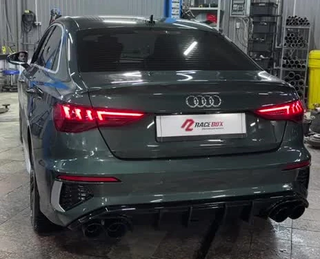 Audi A3 8Y: доработка выхлопа и чёрные насадки
